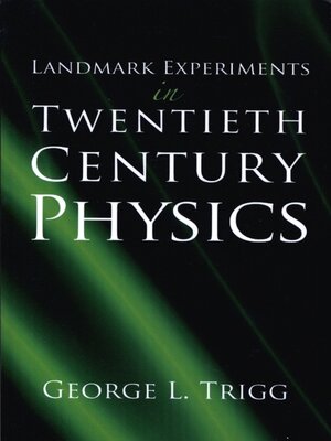 cover image of Landmark Experiments in Twentieth-Century Physics
